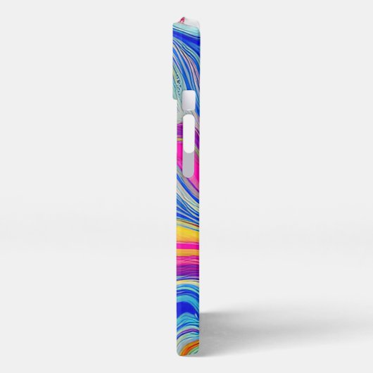 電話鮮やかパターン（の模様が）あるケース iPhoneケース (左側面)