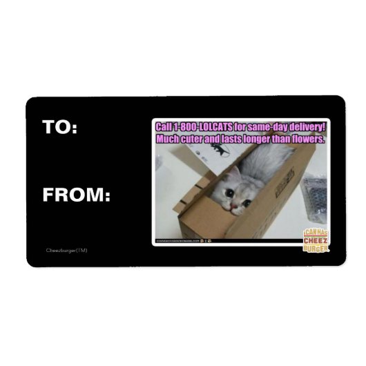 電話1-800-LOLCATS ラベル (正面)