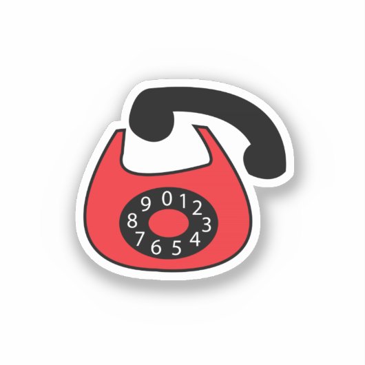 電話 シール (正面)
