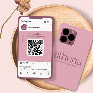 電話 ピンク Instagram 名刺