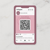 電話 ピンク Instagram 名刺 (正面)
