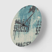 電話 ラウンド壁時計 (傾斜)