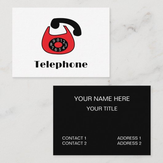 電話 名刺 (正面/裏面)