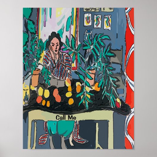 電話、携帯電話、庭、編集文字、ポスター ポスター (正面)