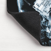 電話-青のX線の骨組 マウスパッド (コーナー)