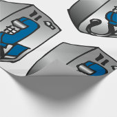 電話（青） ラッピングペーパー