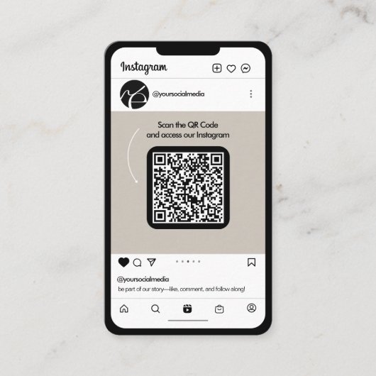 電話 Instagram 名刺 (正面)