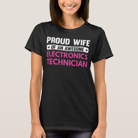 電誇りを持った子技術者の素晴らし妻 Tシャツ (正面)