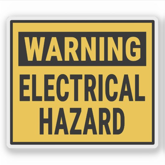 電警告力障害 シール (正面)