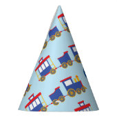 電車かわいいチョーチョ1st誕生日パーティーテーマ パーティーハット (左)