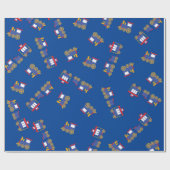 電車かわいいチョーチョ1st誕生日パーティーテーマ ラッピングペーパー (フラット)