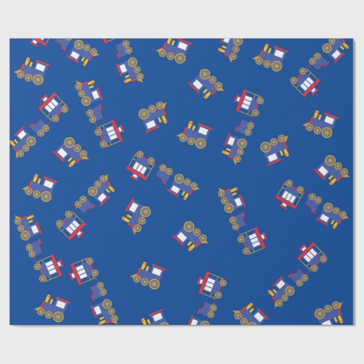 電車かわいいチョーチョ1st誕生日パーティーテーマ ラッピングペーパー (フラット)