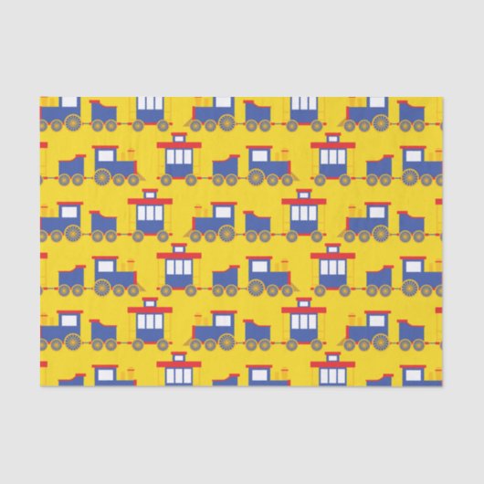 電車かわいいチョーチョ1st誕生日パーティーテーマ 薄葉紙 (正面)