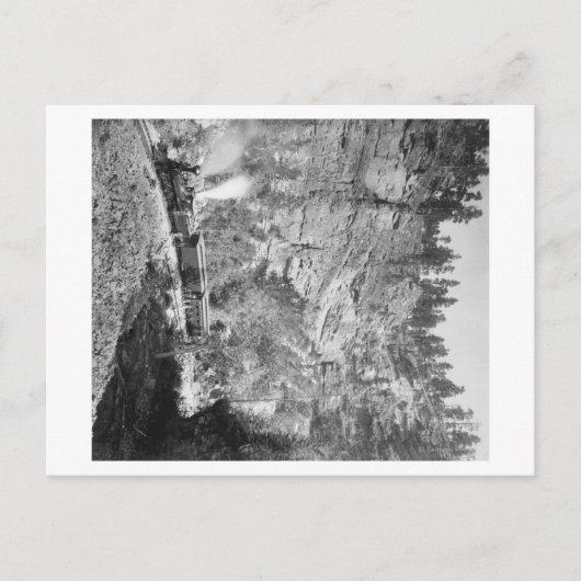 電車がエルクキャニオンを通過 ポストカード (正面)