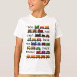 電車が多過ぎる Tシャツ<br><div class="desc">電車が多過ぎるなんて無理だ！衣服で親や親戚に電車を与え勧めるシャツ！</div>