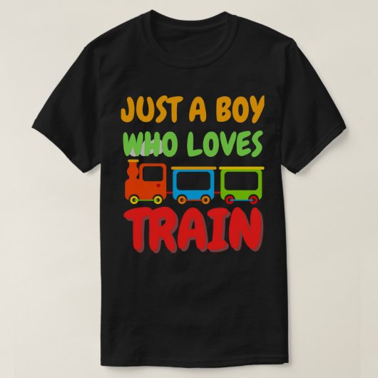 電車が大好きな少年6 Tシャツ (デザイン正面)
