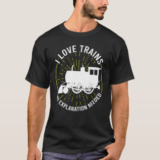 電車が好きで説明の必要はない Tシャツ