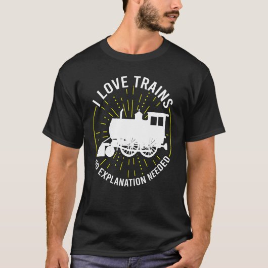 電車が好きで説明の必要はない Tシャツ (正面)