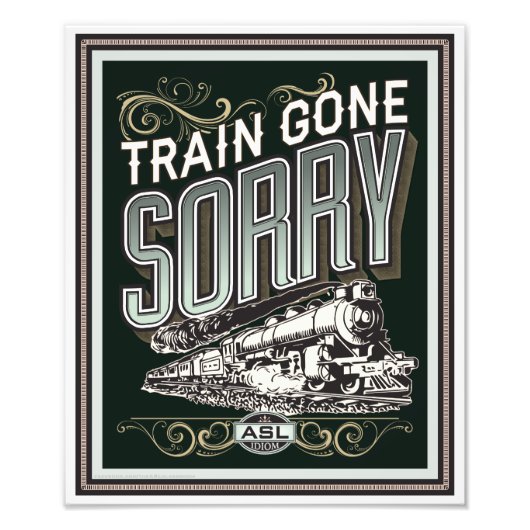 電車が行った申し訳ない。写真プリント フォトプリント            (正面)