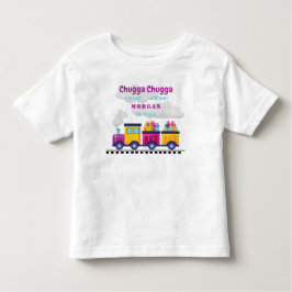 電車ちゅーかちゅーカートゥーン2さいのおたんじょうび トドラーTシャツ
