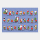 電車でサンタ&ブラックボーイ ラッピングペーパーシート (正面2)