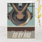 電車で行く カード (黄色い花)