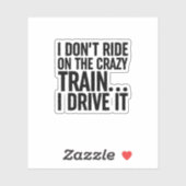 電車には乗熱狂するらない…私が運転 シール (シート)