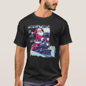 電車に乗ったサンタ Tシャツ (正面)