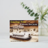 電車に気を付けて下さい ポストカード (スタンド正面)