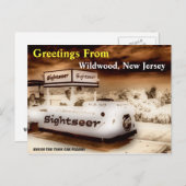 電車に気を付けて下さい ポストカード (正面/裏面)