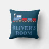電車のテーマの室内枕。 クッション (裏面)