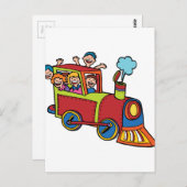 電車のライダーの漫画 ポストカード (正面/裏面)