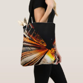 電車の中から見る視点 トートバッグ (クローズアップ)