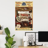 電車の中でプルマンのダイニングカー ポスター (ホームオフィス)