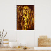 電車の中で悲しい若者 ポスター (キッチン)