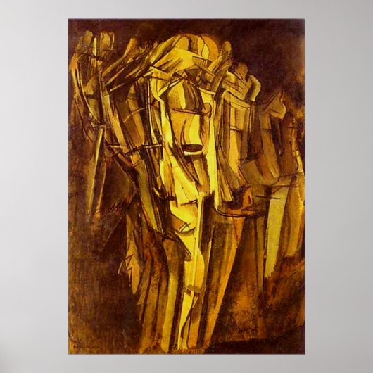 電車の中で悲しい若者 ポスター (正面)