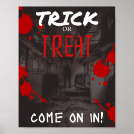 電車の中に立つ男と怖いポスター ポスター