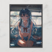 電車の中の少女 シーズンポストカード (正面)