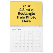 電車の写真12か月 カレンダー (1月 2026)