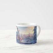 電車の好き表現向けのヴィンテージクリスマスプレゼント エスプレッソカップ (正面右)