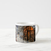 電車の好き表現向けのヴィンテージクリスマスプレゼント エスプレッソカップ (正面右)