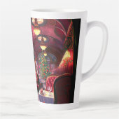 電車の好き表現向けのヴィンテージクリスマスプレゼント カフェラテマグ (右)