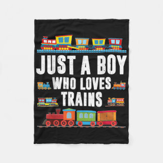 電車の幼児のシャツが大好きな男の子だけ男の赤ちゃん フリースブランケット