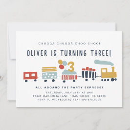 電車の招待状・ Chugga Chogga Choo Choo ・ 3年 招待状
