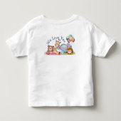 電車の水色かわいい トドラーTシャツ (裏面)