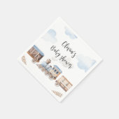 電車の男の子のシャワーパーティーDecor, Chugga Chugga スタンダードカクテルナプキン (角)