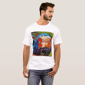 電車の絵 - 電車好きへのギフト Tシャツ (正面フル)