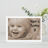 電車の誕生日パーティー招待状 招待状 (スタンド正面)