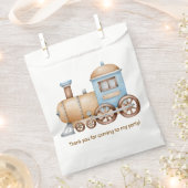 電車の誕生日パーティー赤ちゃんシャワー フェイバーバッグ (クリップ留めされた状態)