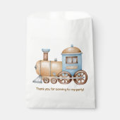 電車の誕生日パーティー赤ちゃんシャワー フェイバーバッグ (正面)